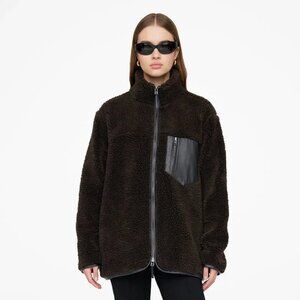 Anine Bing Ryder Jacket – Brown Leather – Size S (Excellent)